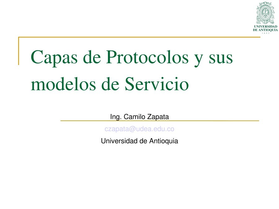 Imágen de pdf Capas de Protocolos y sus modelos de Servicio