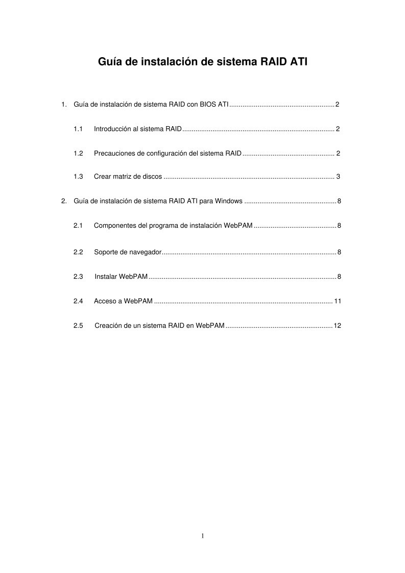 Imágen de pdf Guía de instalación de sistema RAID ATI