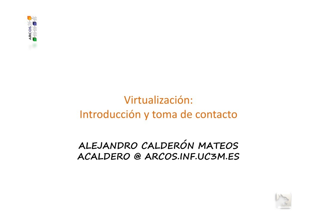 Imágen de pdf Virtualización: Introducción y toma de contacto
