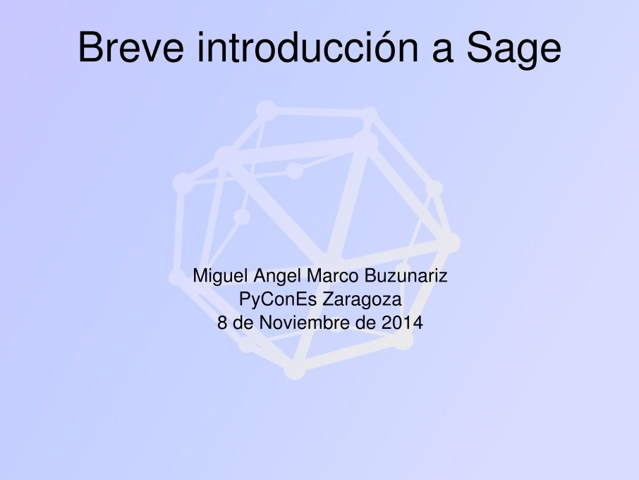 Imágen de pdf Breve introducción a Sage