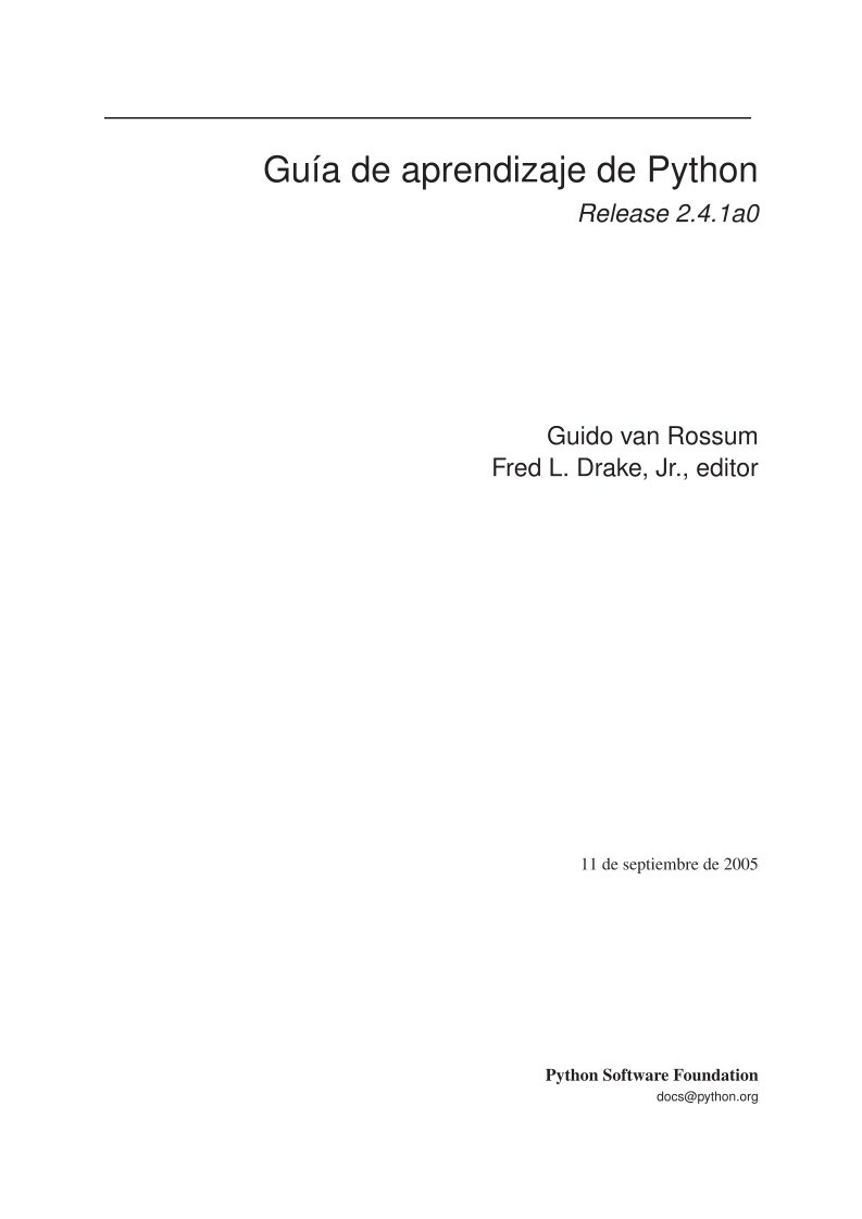 Imágen de pdf Guía de aprendizaje de Python