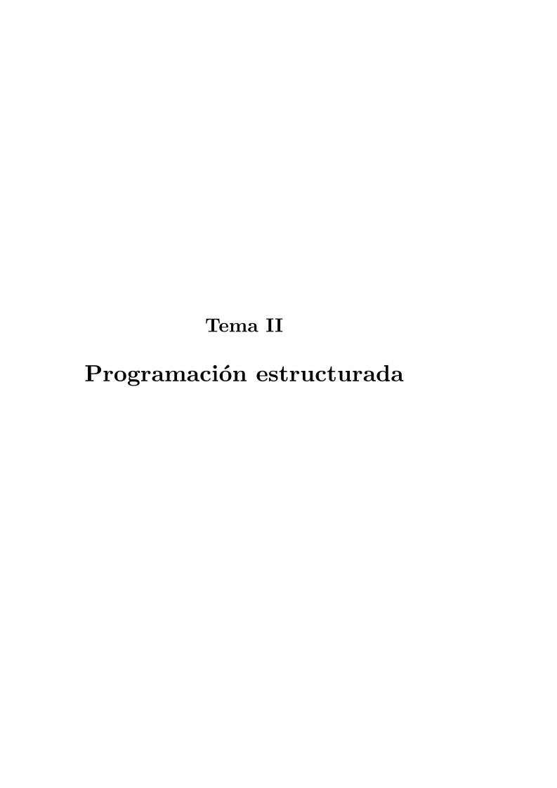 Imágen de pdf Tema II - Programación estructurada