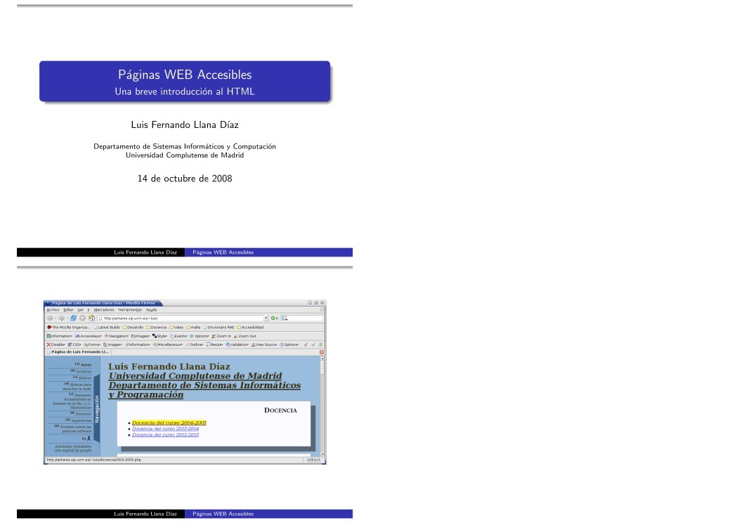 Imágen de pdf Páginas WEB Accesibles - Una breve introducción al HTML