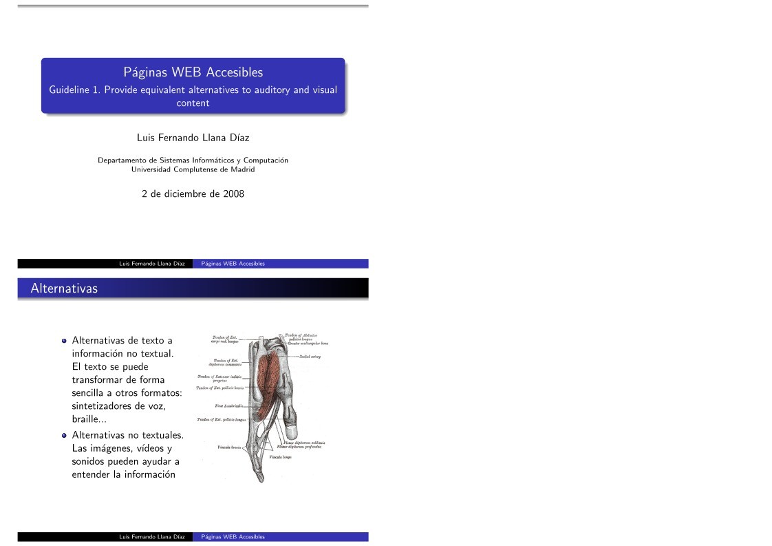 Imágen de pdf Páginas WEB Accesibles - Guideline 1. Provide equivalent alternatives to auditory and visual content