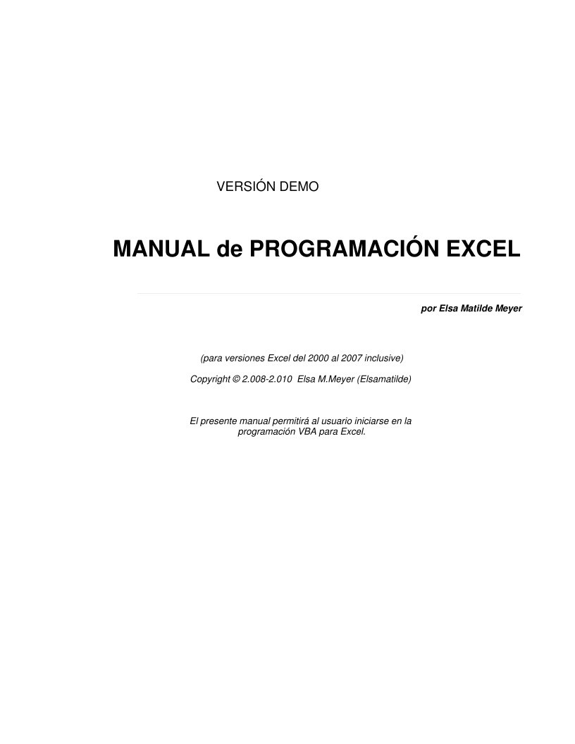 Imágen de pdf MANUAL de PROGRAMACIÓN EXCEL