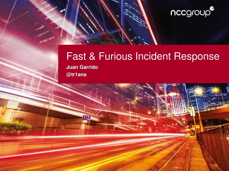 Imágen de pdf Fast & Furious Incident Response