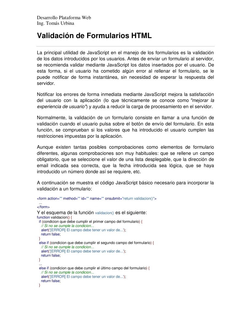 Imágen de pdf Validación de Formularios HTML