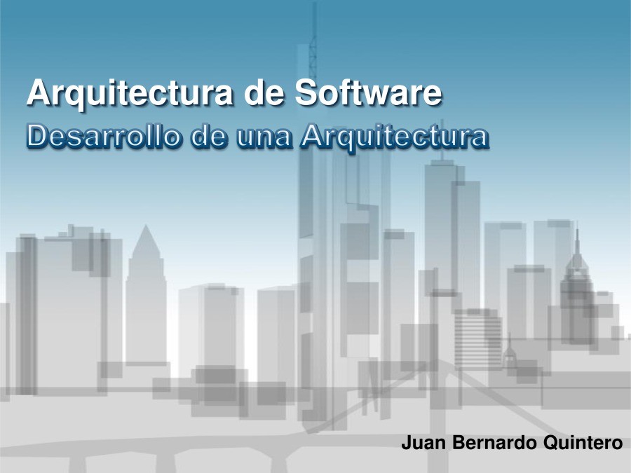 Imágen de pdf Arquitectura de Software - Desarrollo de una Arquitectura
