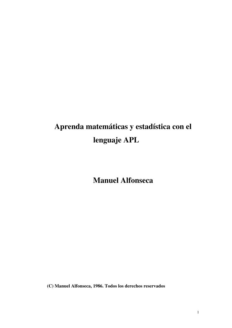 Imágen de pdf Aprenda matemáticas y estadística con el lenguaje APL