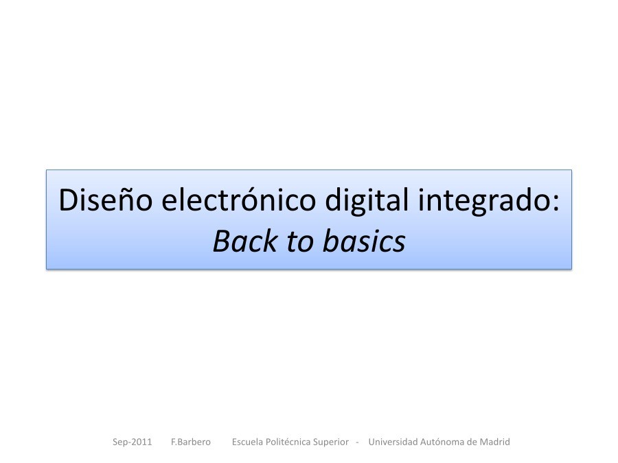 Imágen de pdf Diseño electrónico digital integrado - Back to basics