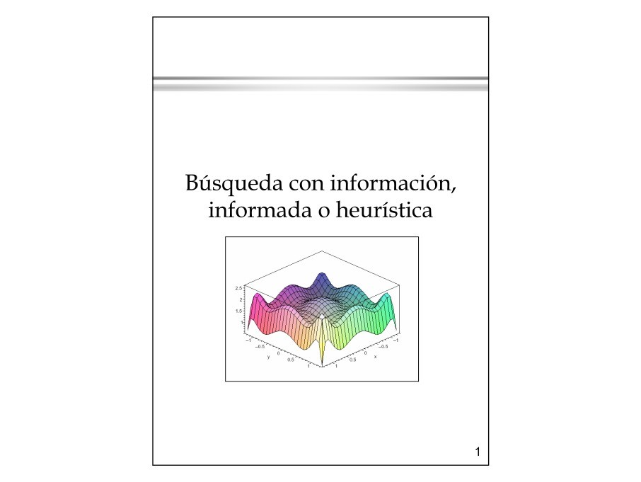 Imágen de pdf Búsqueda con información, informada o heurística