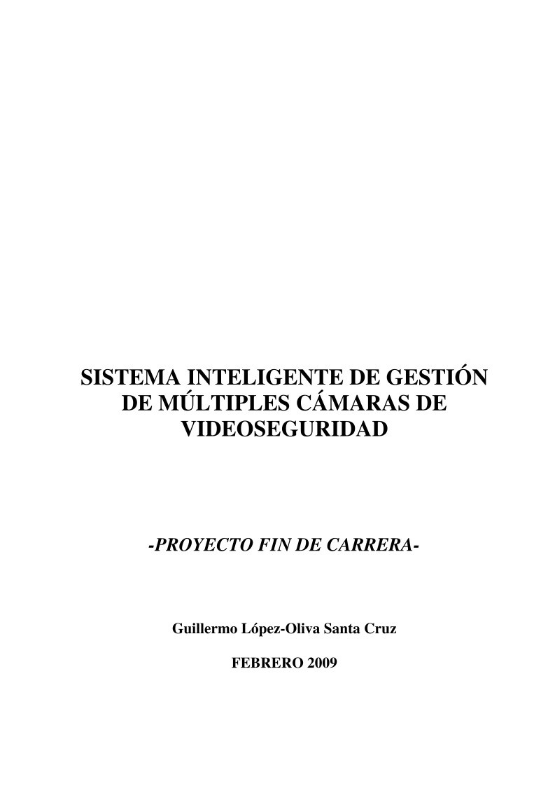 Imágen de pdf SISTEMA INTELIGENTE DE GESTIÓN DE MÚLTIPLES CÁMARAS DE VIDEOSEGURIDAD