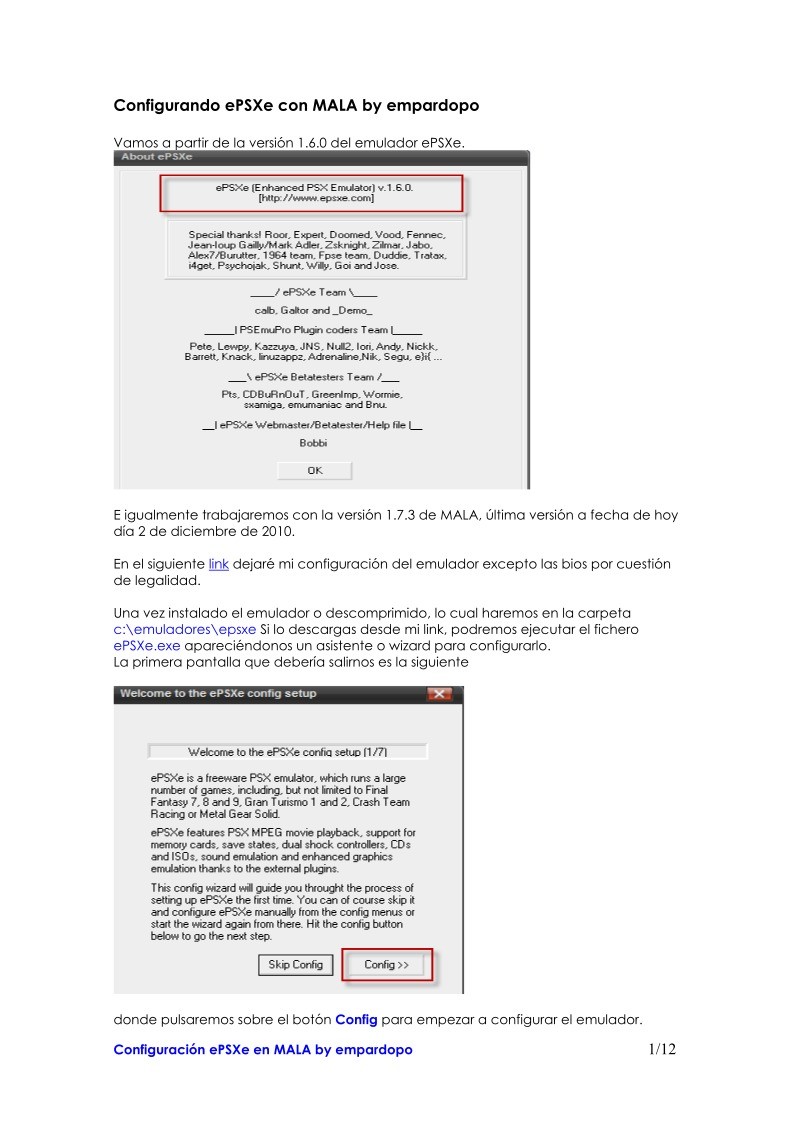 Imágen de pdf Configurando ePSXe con MALA by empardopo