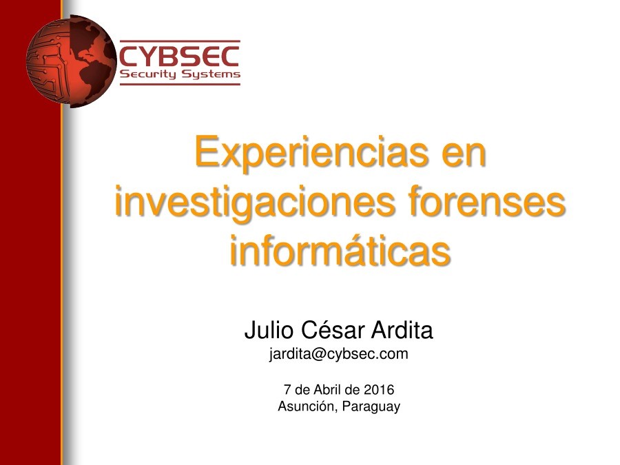 Imágen de pdf Experiencias en investigaciones forenses informáticas