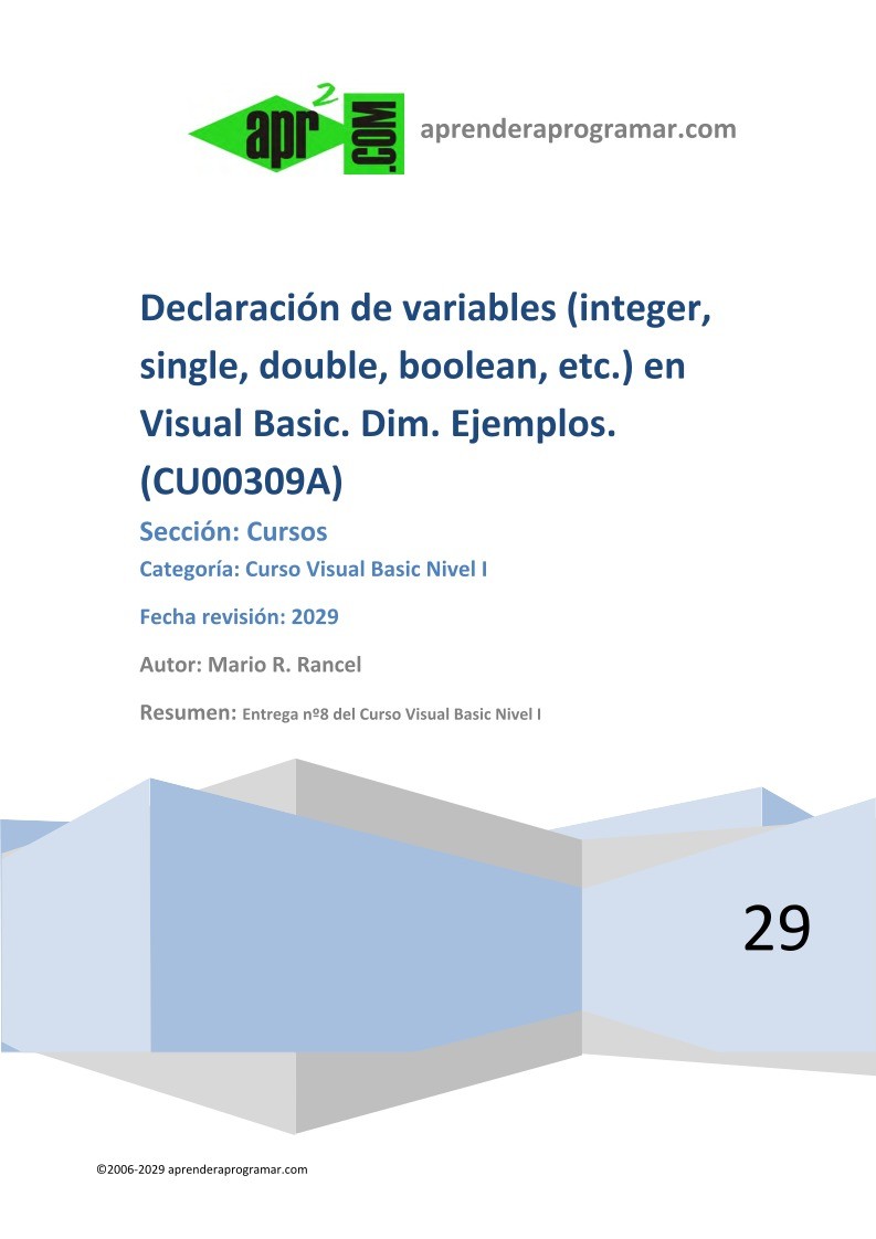 Pdf de programaci n declaraci n de variables en visual basic dim