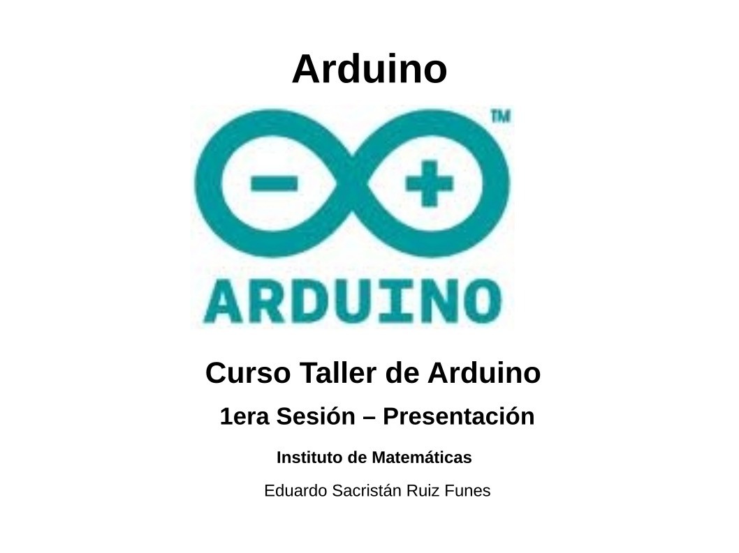 Imágen de pdf Curso Taller de Arduino 1era Sesión - Presentación