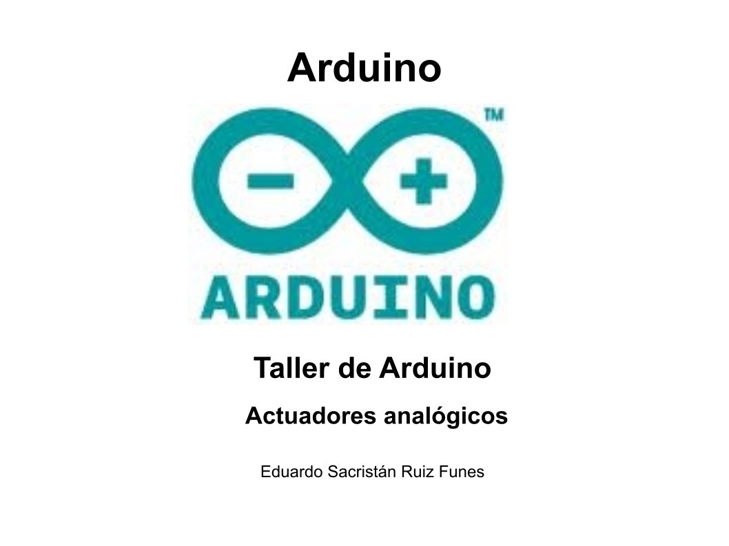 Imágen de pdf Taller de Arduino - Actuadores analógicos
