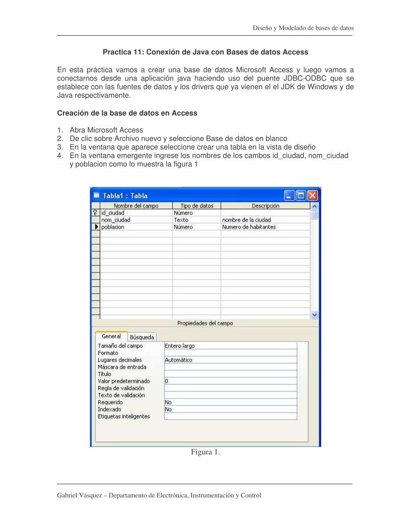 Imágen de pdf Practica 11: Conexión de Java con Bases de datos Access