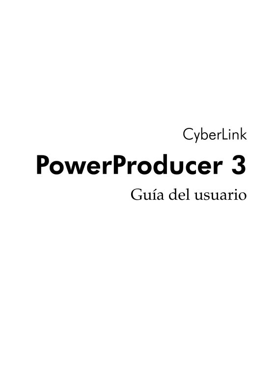 Imágen de pdf PowerProducer 3 - Guía del usuario