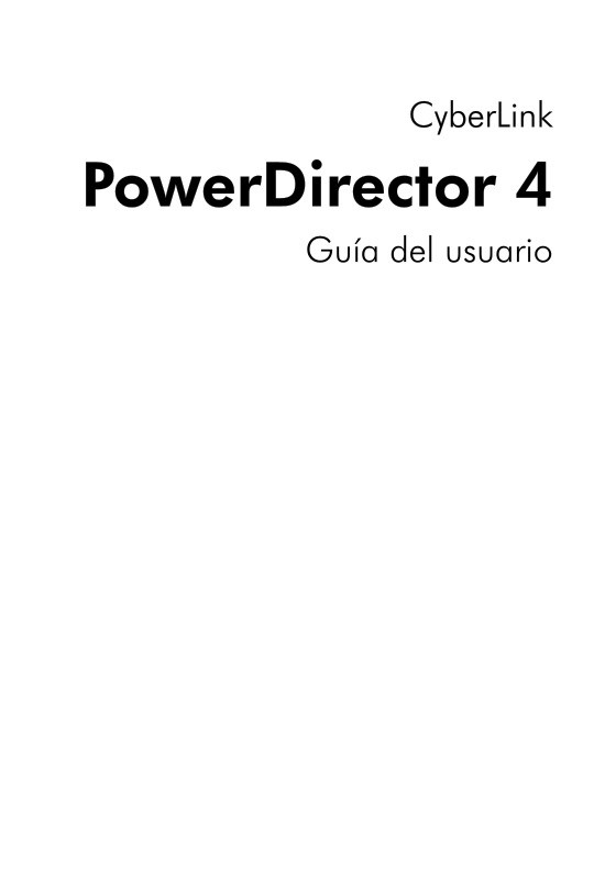 Imágen de pdf Power Director 4 - Guía del usuario