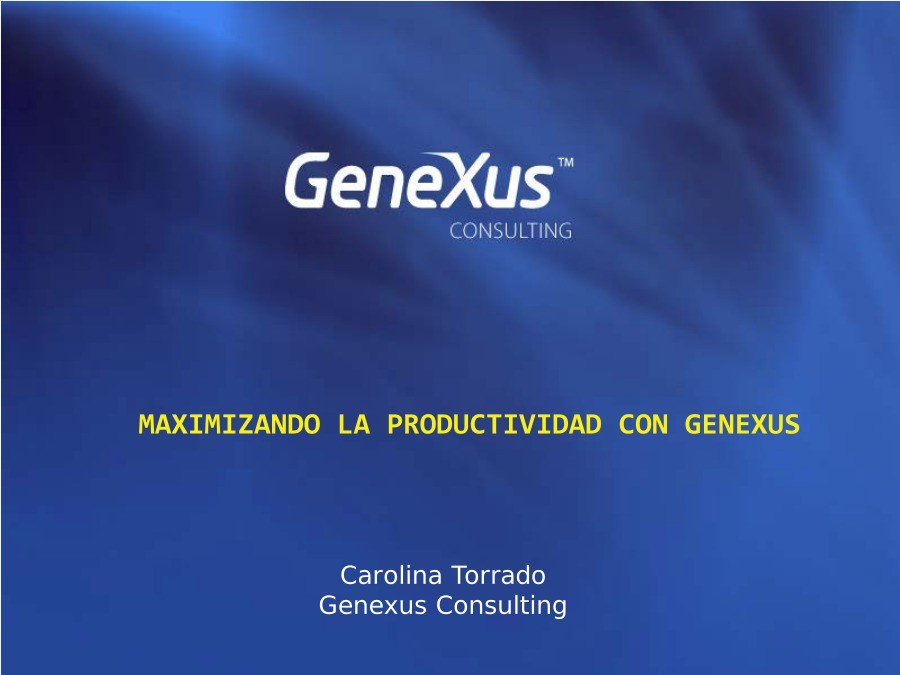 Imágen de pdf GX Consulting Development Framework: Usabilidad de sus aplicaciones utilizando GeneXus X y K2B Tools