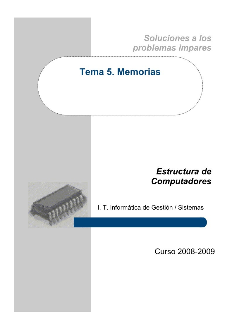 Imágen de pdf Tema 5. Memorias - Estructura de Computadores