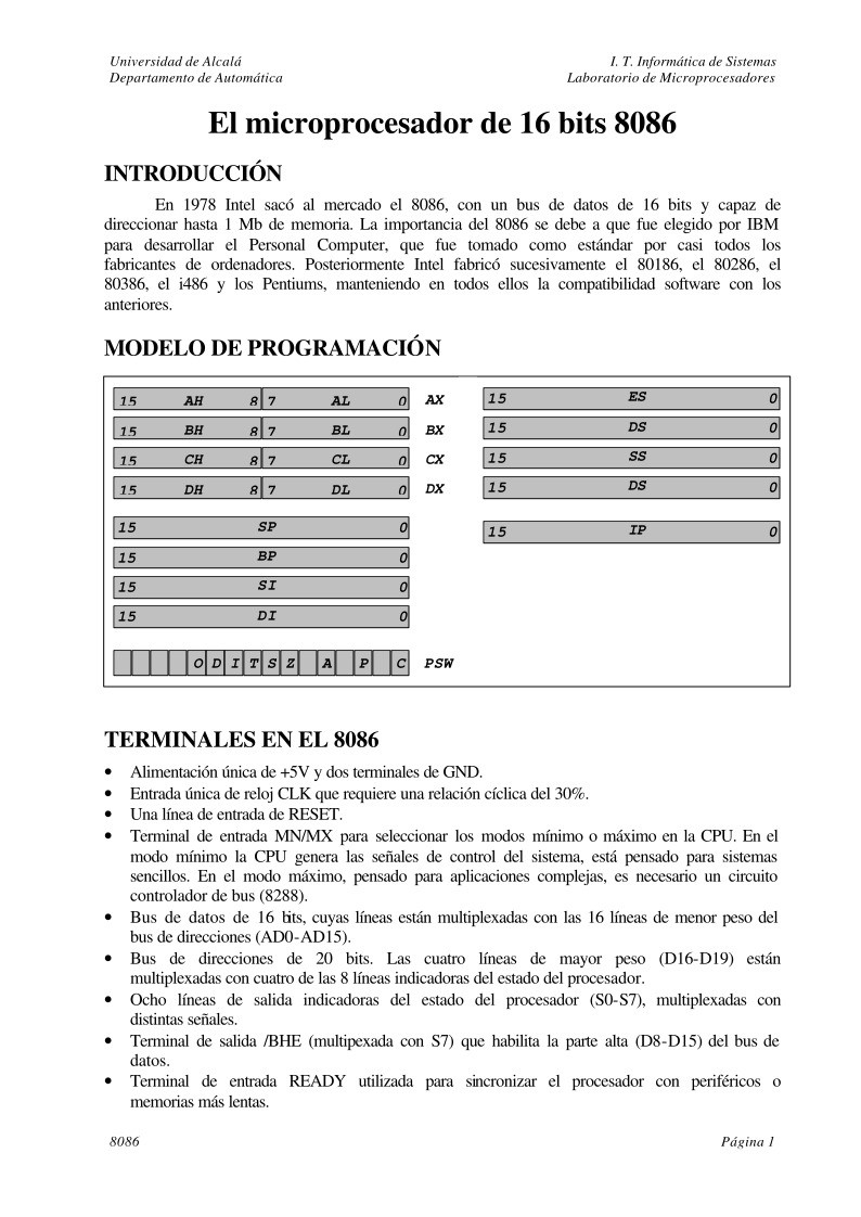 Imágen de pdf El microprocesador de 16 bits 8086