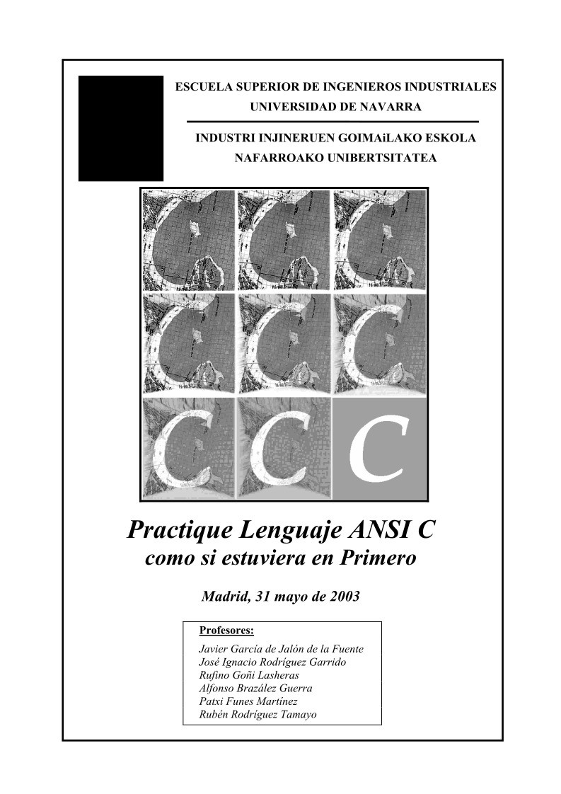 Imágen de pdf Practique Lenguaje ANSI C como si estuviera en Primero