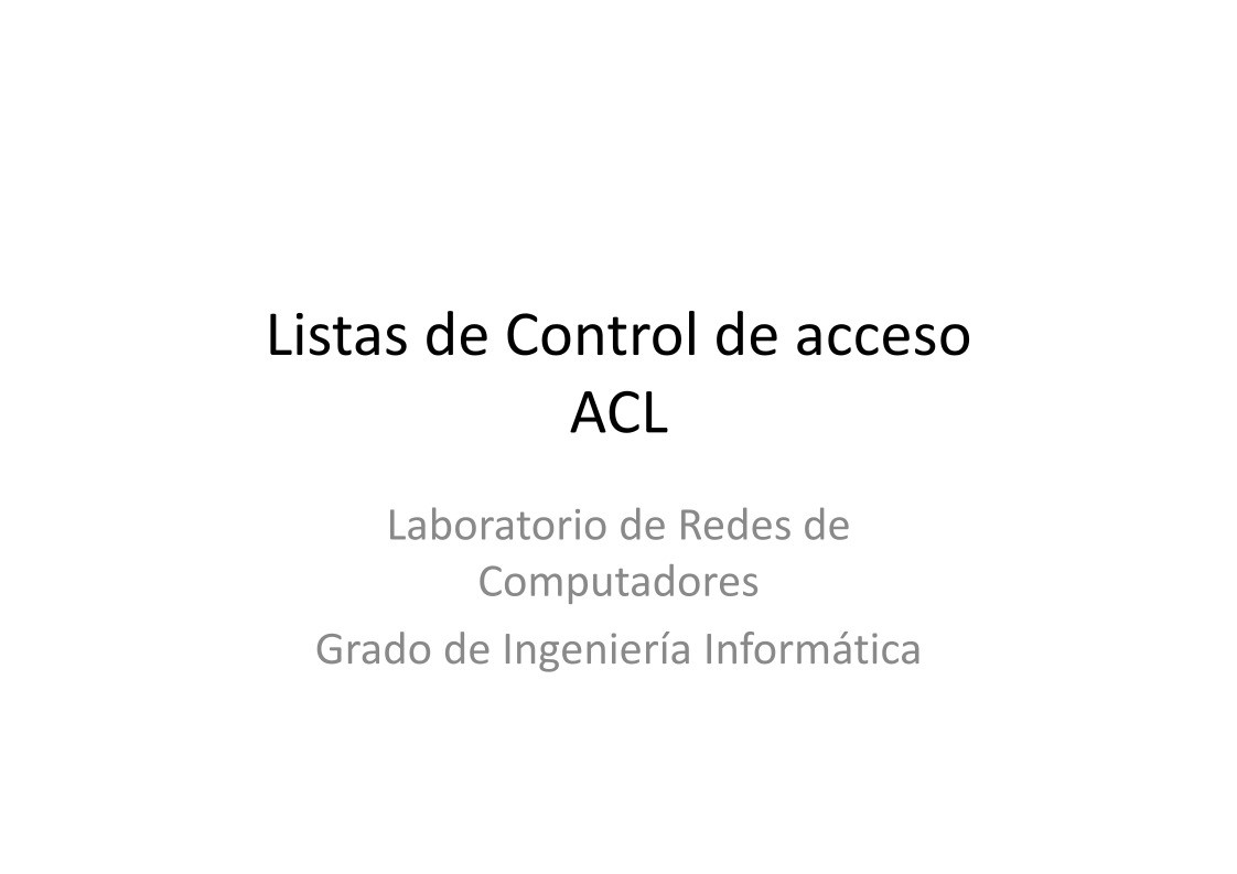 Imágen de pdf Listas de Control de acceso ACL