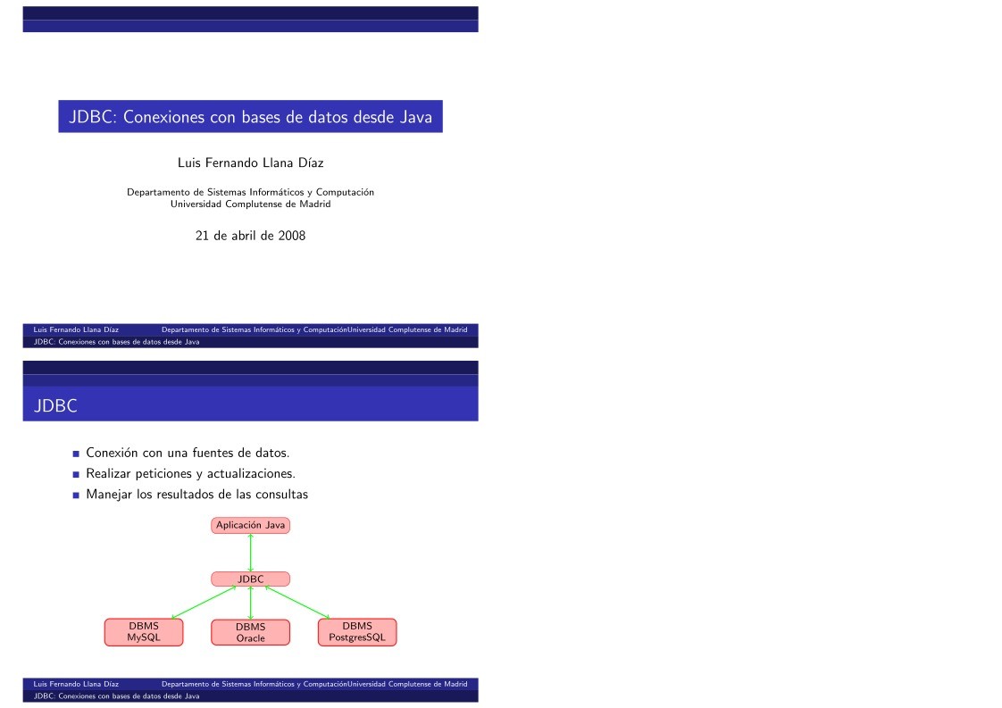 Imágen de pdf JDBC: Conexiones con bases de datos desde Java