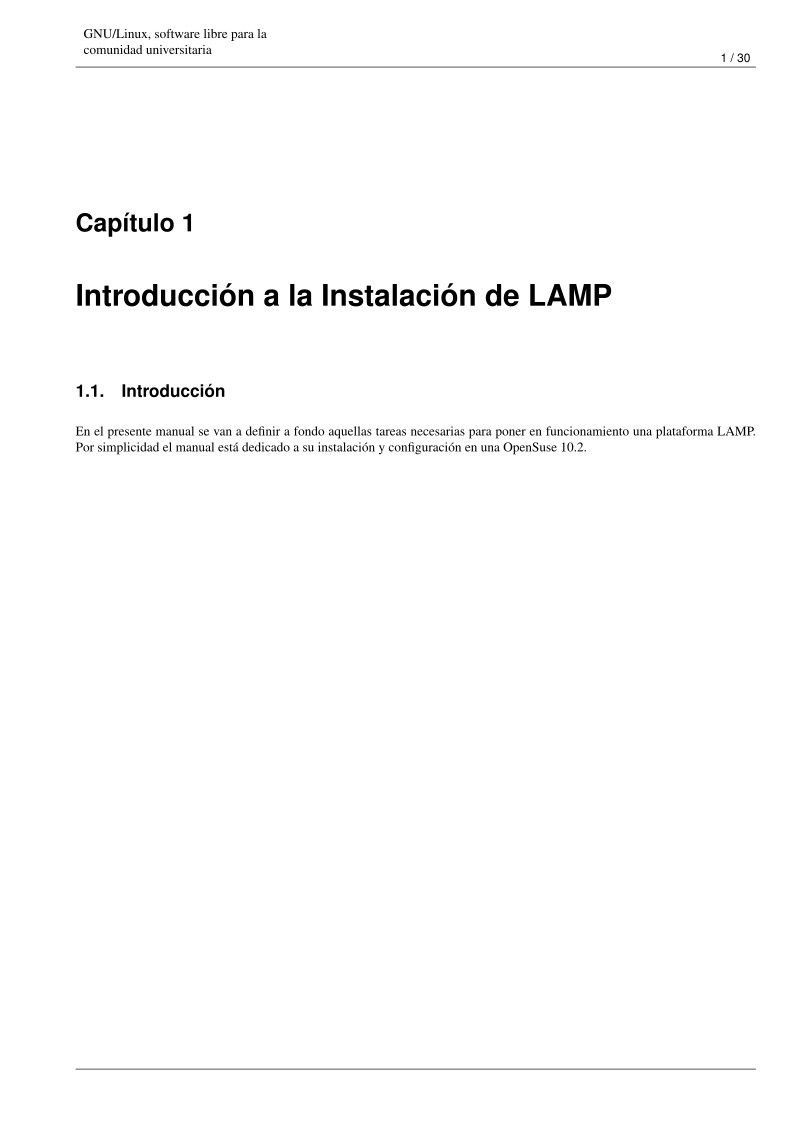 Imágen de pdf Configuración de plataforma LAMP - Práctica