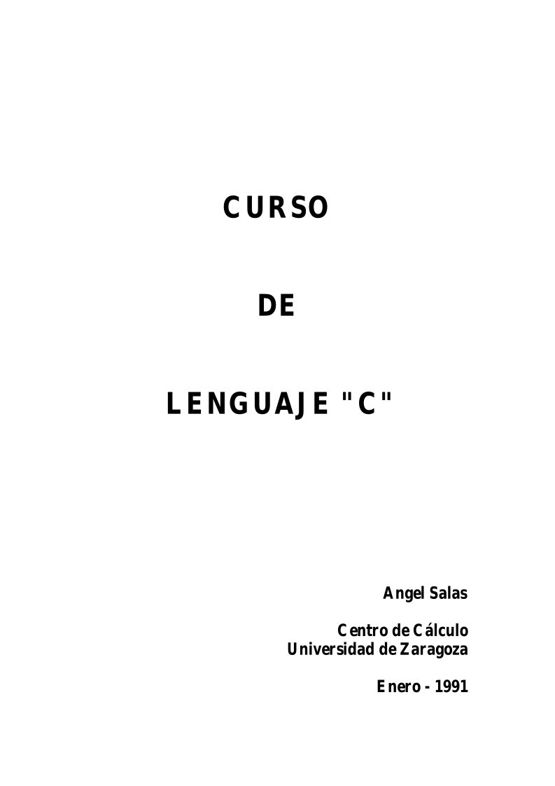 Imágen de pdf Curso de Lenguaje C