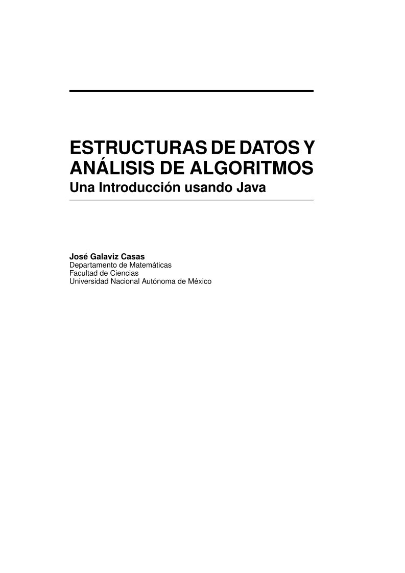 Imágen de pdf ESTRUCTURAS DE DATOS Y ANÁLISIS DE ALGORITMOS - Una Introducción usando Java