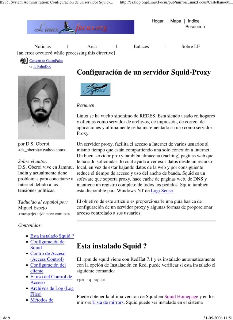 Imágen de pdf Configuración de un servidor Squid-Proxy