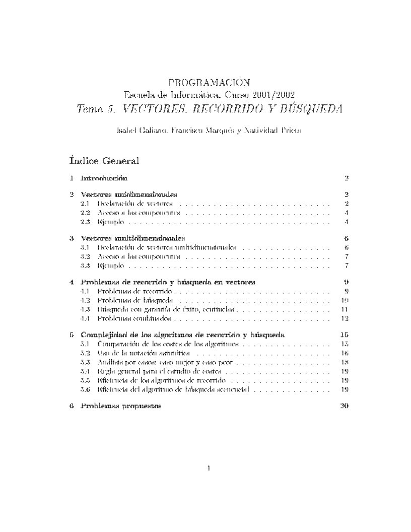 Imágen de pdf Tema 5. VECTORES. RECORRIDO Y BUSQUEDA