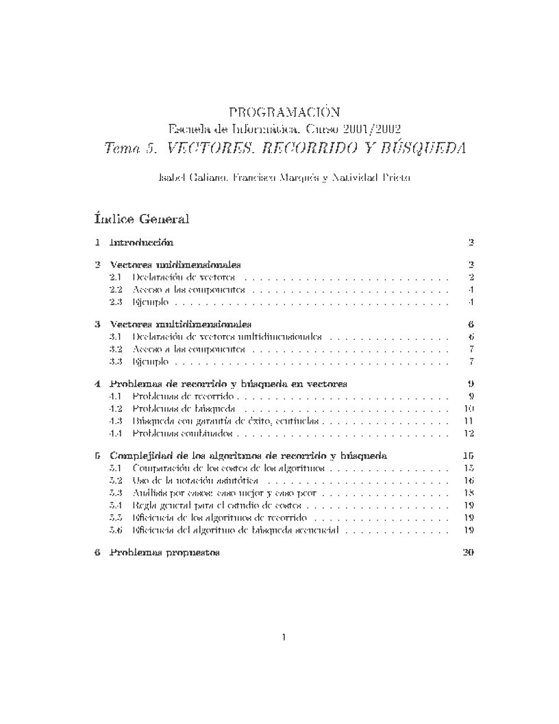 Imágen de pdf Tema 5. VECTORES. RECORRIDO Y BUSQUEDA