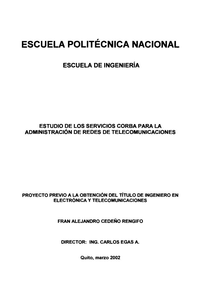Imágen de pdf ESTUDIO DE LOS SERVICIOS CORBA PARA LA ADMINISTRACIÓN DE REDES DE TELECOMUNICACIONES