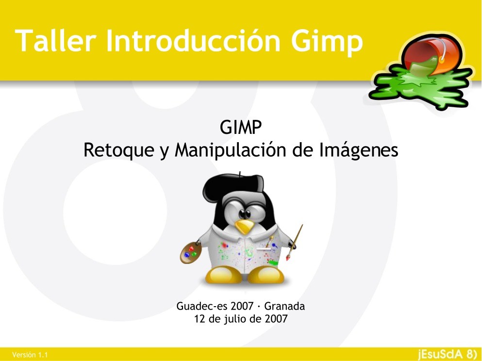 Imágen de pdf Taller Introducción a Gimp - Retoque y Manipulación de Imágenes