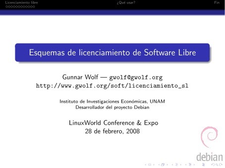 Imágen de pdf Esquemas de licenciamiento de Software Libre