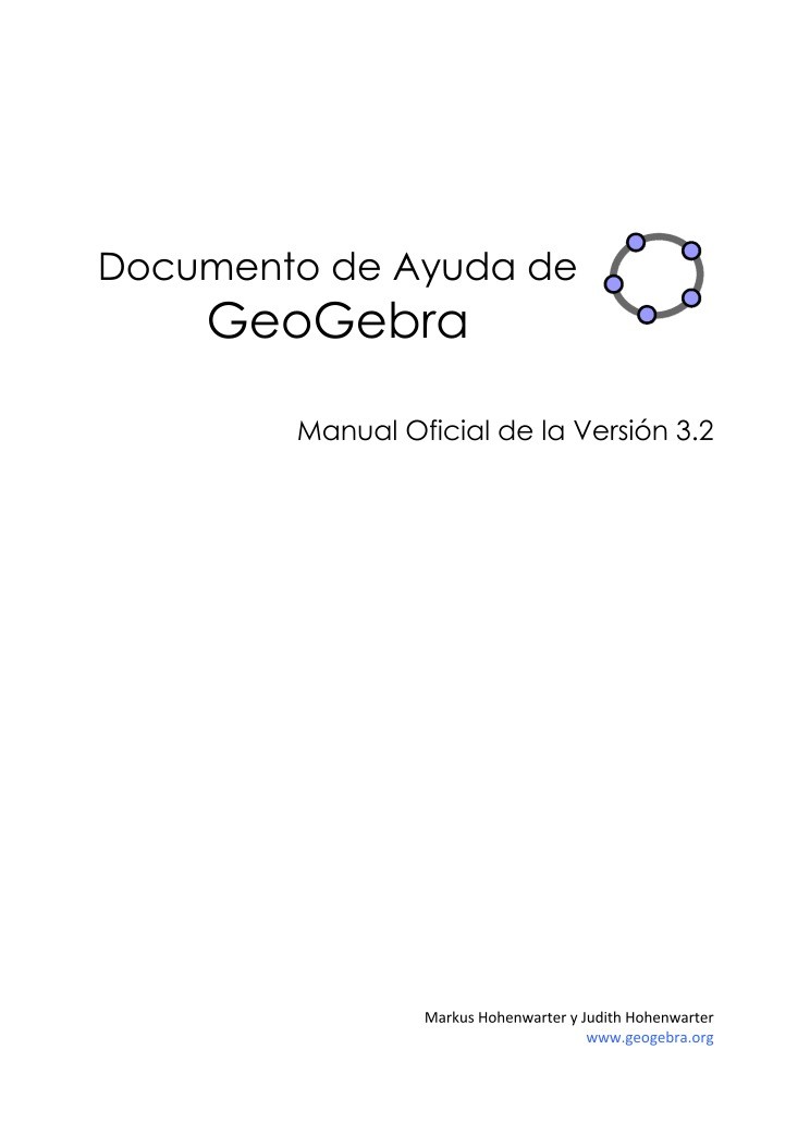 Imágen de pdf Documento de Ayuda de GeoGebra - Manual Oficial de la Versión 3.2