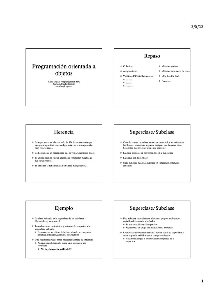 Imágen de pdf Curso de Programación en Java - Programación orientada a objetos