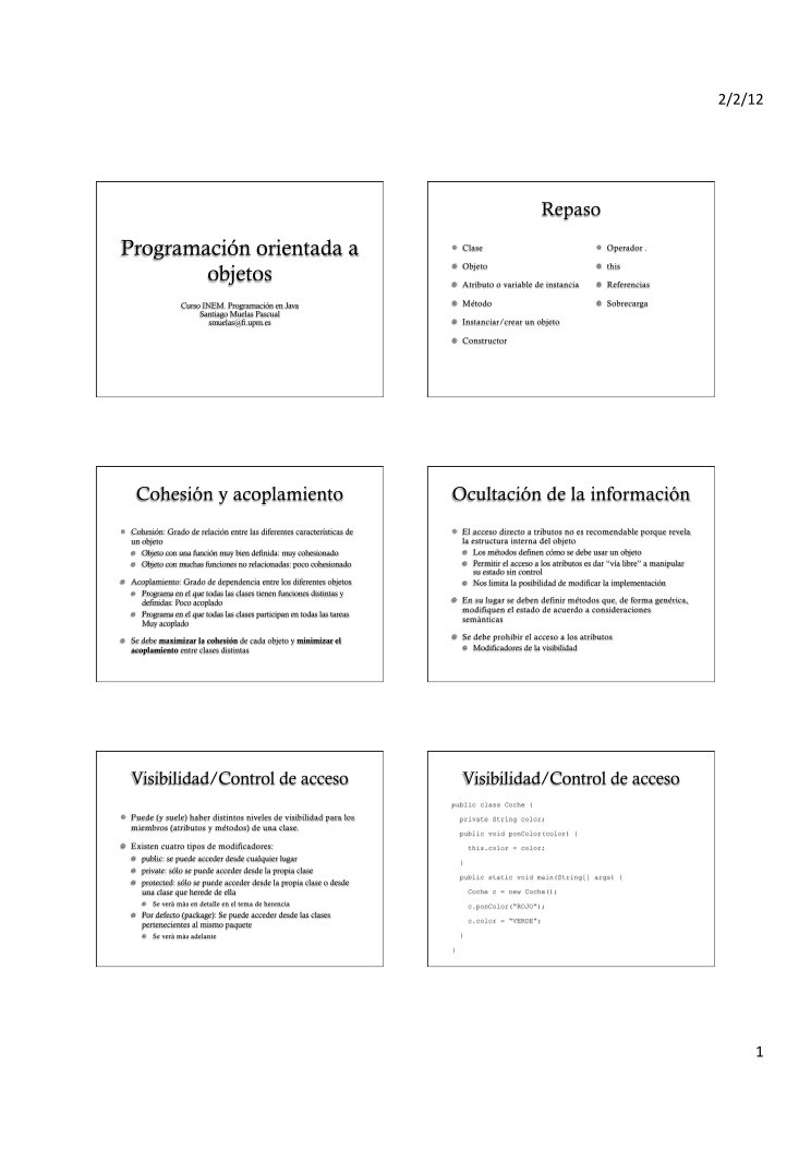 Imágen de pdf Curso de Programación en Java - Programación orientada a objetos