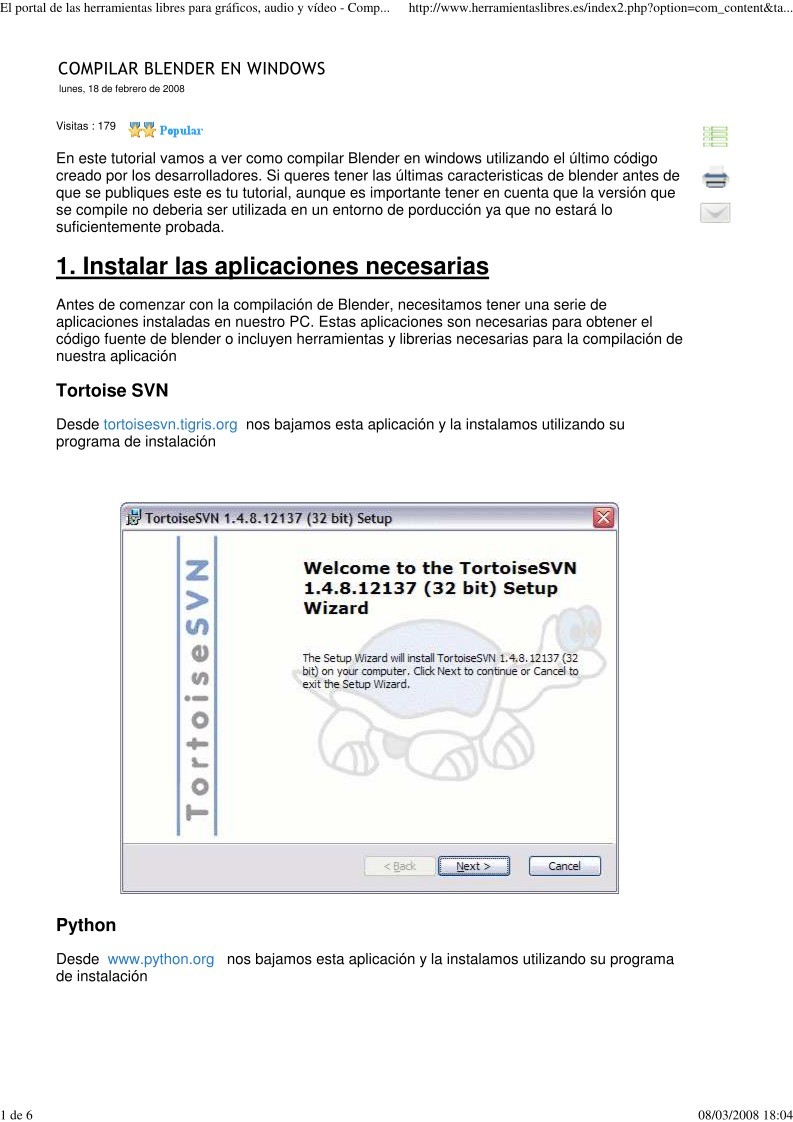 Imágen de pdf Compilar Blender en Windows