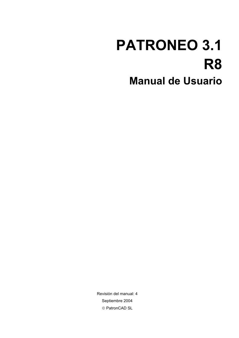 Imágen de pdf Manual de Usuario de Patroneo 3.1 R8