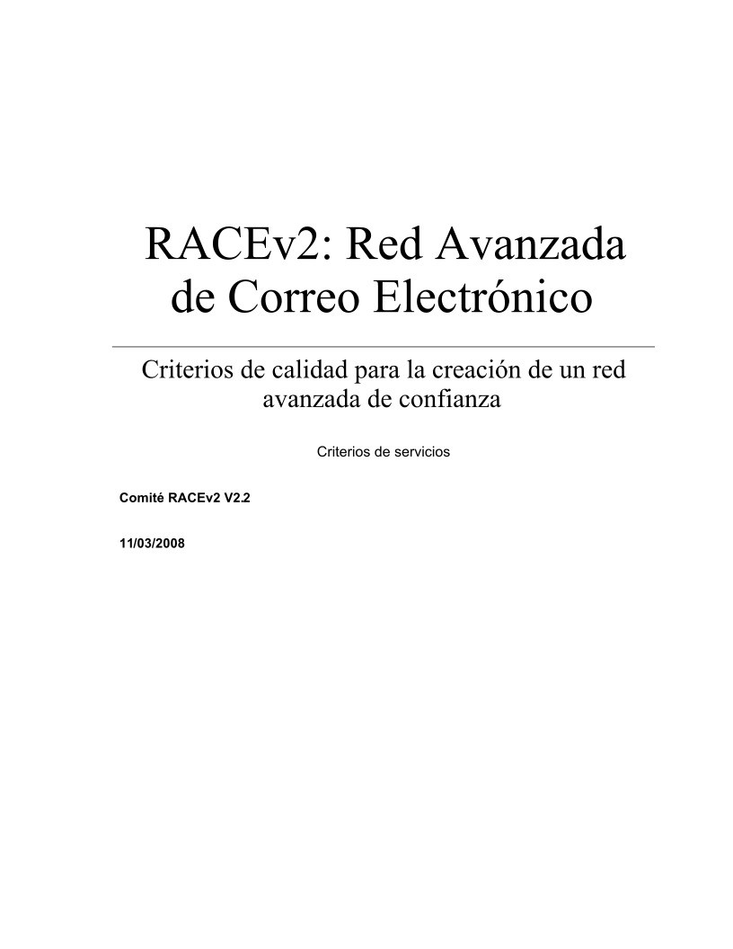 Imágen de pdf RACEv2: Red Avanzada de Correo Electrónico - Criterios de servicios