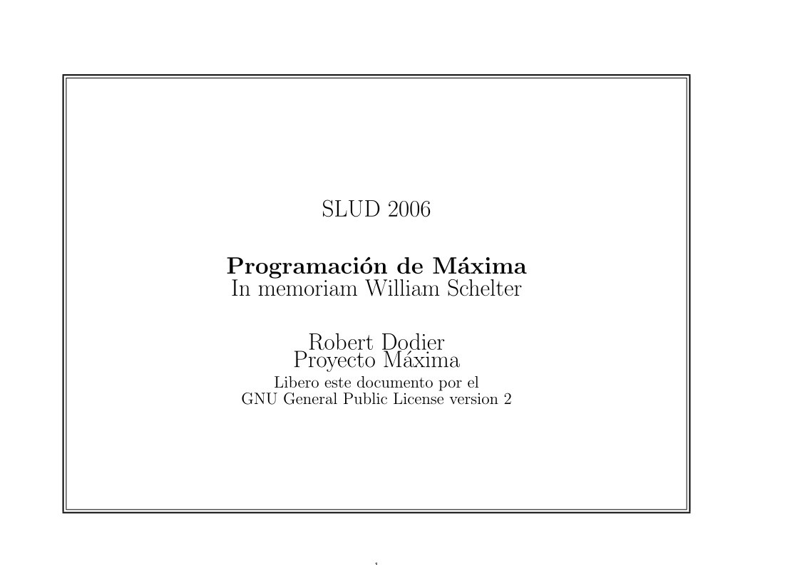 Imágen de pdf SLUD 2006 Programación de Máxima
