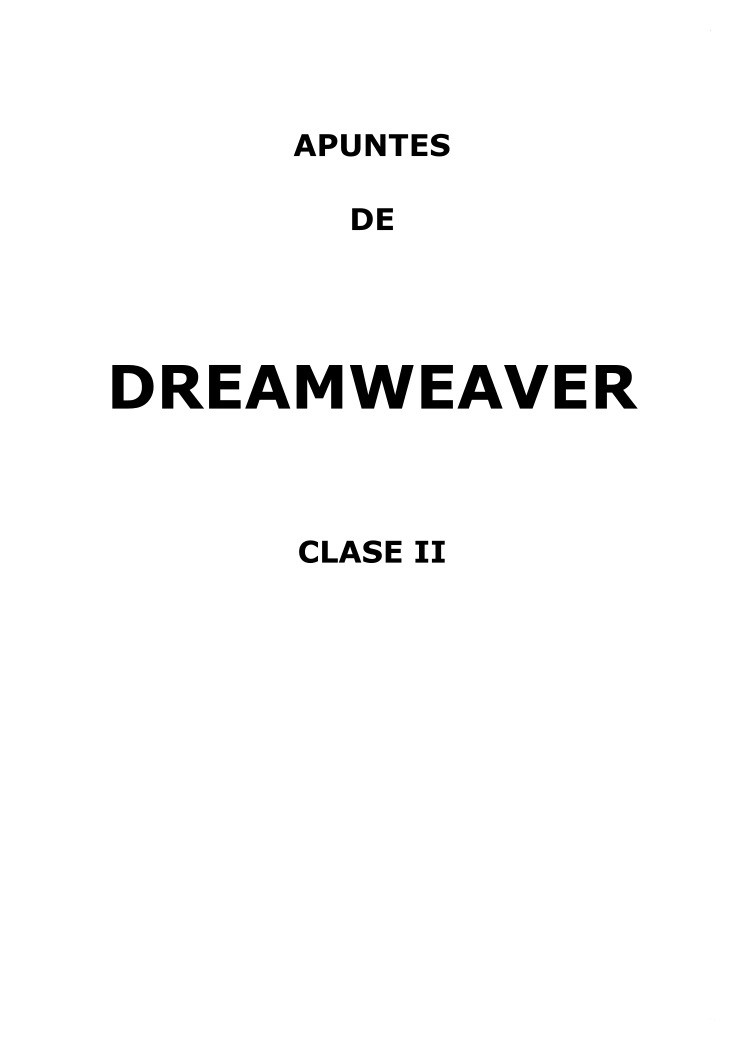 Imágen de pdf APUNTES DE DREAMWEAVER - CLASE II
