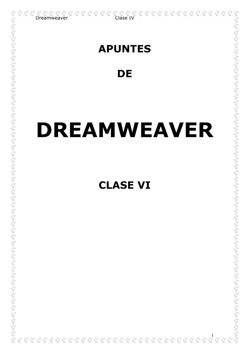 Imágen de pdf APUNTES DE DREAMWEAVER - CLASE VI