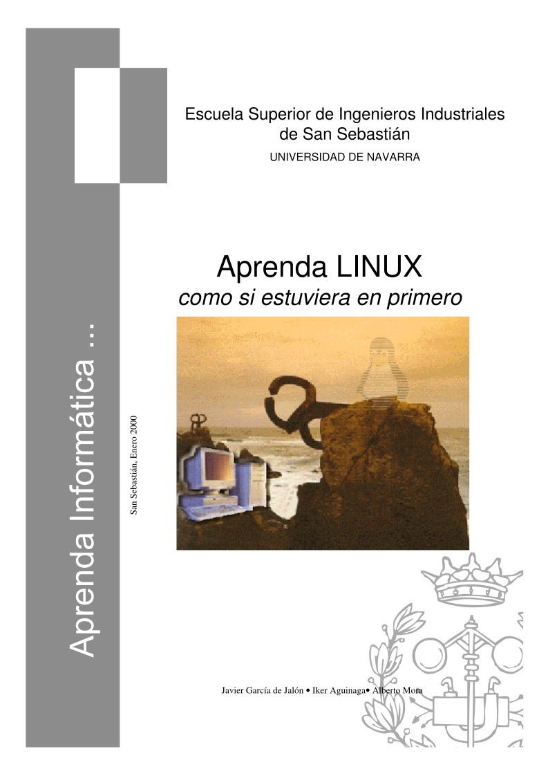 Imágen de pdf Aprenda LINUX como si estuviera en primero