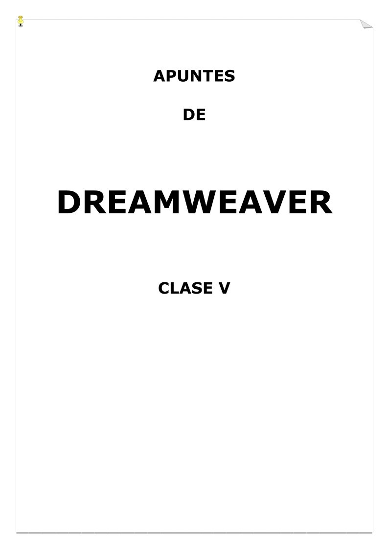 Imágen de pdf APUNTES DE DREAMWEAVER - CLASE V